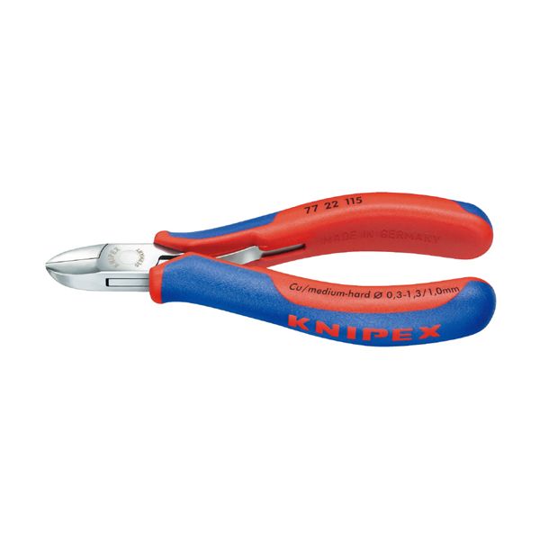 KNIPEX クニペックス エレクトロニクスニッパー コンフォート 全長115mm 7722-115 工具 ツール DIY 作業工具[21]