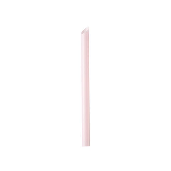 タピオカストロー 片先斜め12mm×18cm パステルピンク 裸 1セット(2600本:130本×20パック) [21]