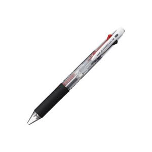 （まとめ）三菱鉛筆 JETSTREAMノック式4色BP 透明【×10セット】 [21]
