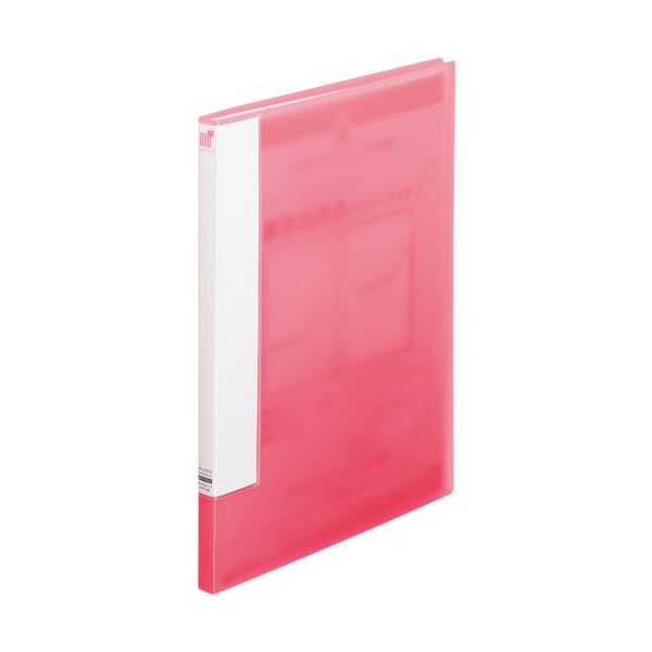 リヒトラブ CUBE FIZZ書き込めるクリヤーブック A4タテ 20ポケット ピンク N-6005-12 1セット(10冊)[21]