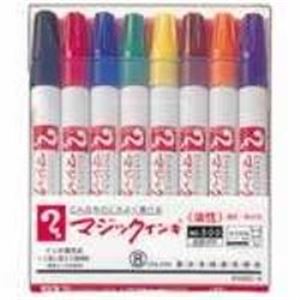 （まとめ）寺西化学工業 マジックインキ M500C-8 細書 8色セット【×5セット】 [21]