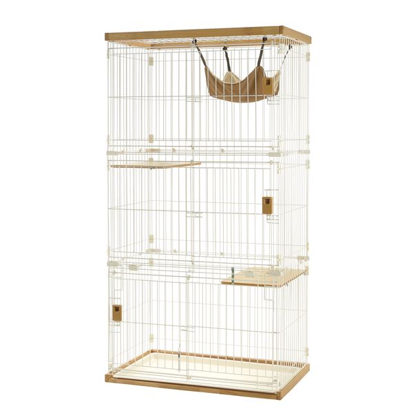 木製お洗い濯ぎ飾り気の無いキャットサークル M 点火装置赤銅色 (愛玩動物住かかわり合い装置/ケイジ・倶楽部)【代引不可】[21]