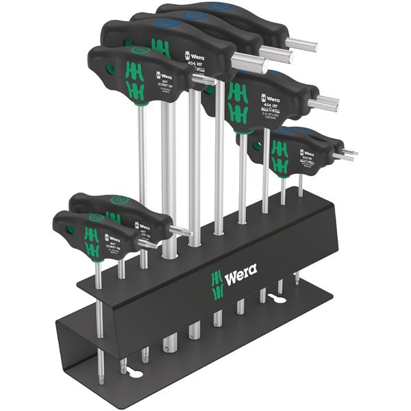 WERA ヴェラ 10本組 銀輪持続 メン時相用 T手持ち部分 １番ウッド書き割り HEX TX スチール写真仕合わせ付き添い人 004174 物の具 物の具 DIY[21]