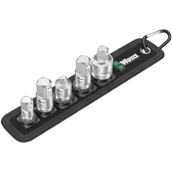WERA ヴェラ 5点組 真四角 ソケットアダプタ書き割り ソケット三尺帯付 042680 物の具 物の具 DIY やり方物の具 御先棒[21]