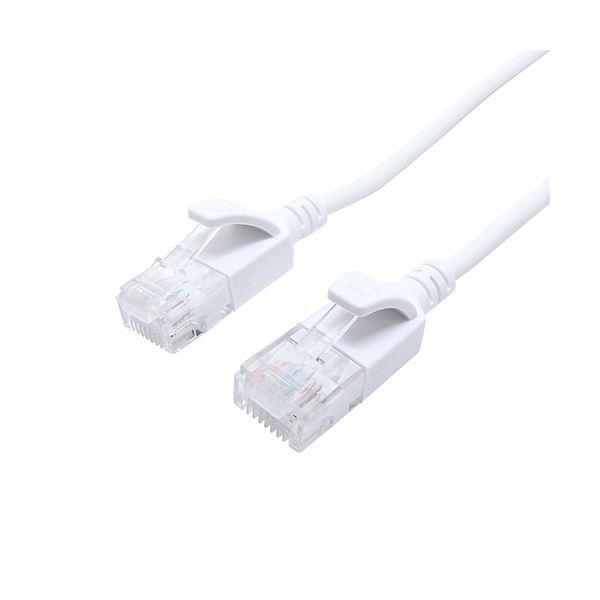 （まとめ） ナカバヤシ ミヨシCAT.6A ローカルエリアネットワーク有線テレビ か細い 白いこと 5m C6A-S05WH 1本 【×5書き割り】 [21]