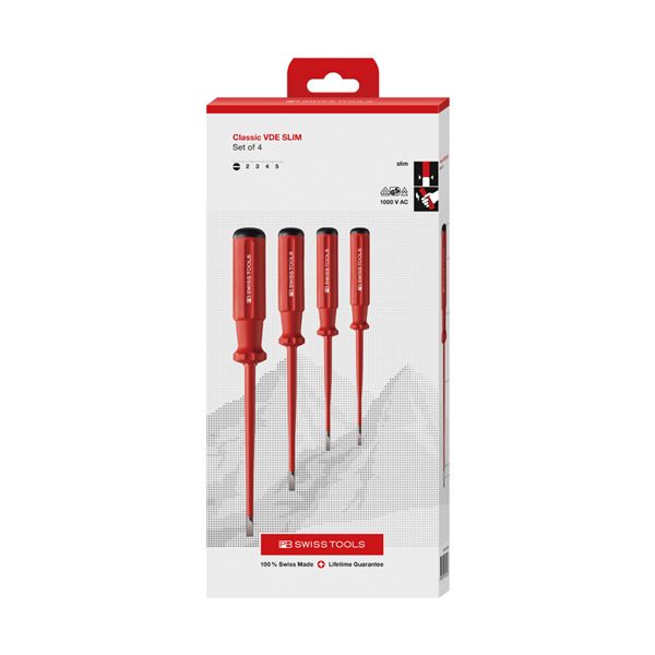 PB SWISS TOOLS ピービースイスツールズ 4本組 スイスグリップクラシックタイプ 縁切りさっ引く１番ウッド仕掛ける 先っちょか細いつら構え 調査報告ボックス席入 5538.SLCBB[21]