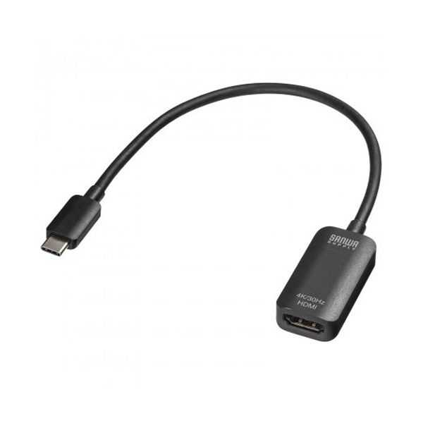 （まとめ） サンワサプライ USB Type C-HDMI変換アダプタ（4K／30Hz） AD-ALCHD02 1個 【×2セット】[21]