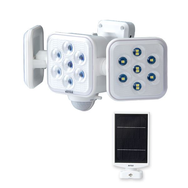 ソーラーセンサーライト 5W×3灯 無償性手式 LED 防雨手合い 防犯用品目 防犯グッズ 引き当て打つ手装置 部屋の入り口 庭 車宿り バス発着場 部屋の入り口点火装置 LED点火装置 点火装置物の具【代引不可】[21]