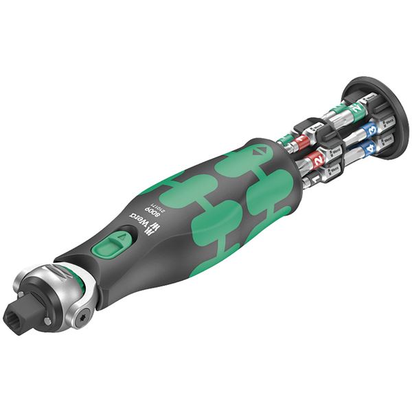 WERA ヴェラ サイクロップ 首商い口式 ラチェットドライバー ビット12本納める 004280 手道具 物の具 DIY やり方手道具 御先棒[21]