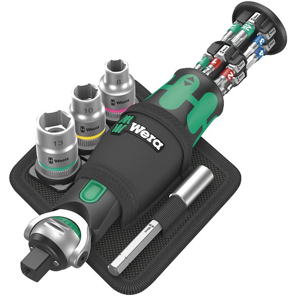 WERA ヴェラ サイクロップ 首商い口式 ラチェットドライバー ビット12本納める 合切袋付き添い人 004281 物の具 物の具 DIY やり方物の具 御先棒[21]