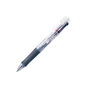 （まとめ）ゼブラ 4色油性ボールペンゼムクリップ-オンG 4C 0.7粍 (軸色：澄み切った) B4A3-C 1本【×20書き割り】[21]