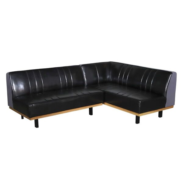 UP328 PULLEY LDSOFASET ソファ Rカウチ BK ブラック 組立品【代引不可】[21]