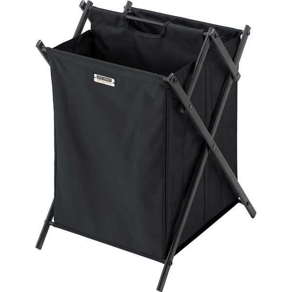 フォールディング バスケット L 約幅38×奥行44×高さ57cm ブラック スチール リビング収納 インテリア家具 完成品[21]