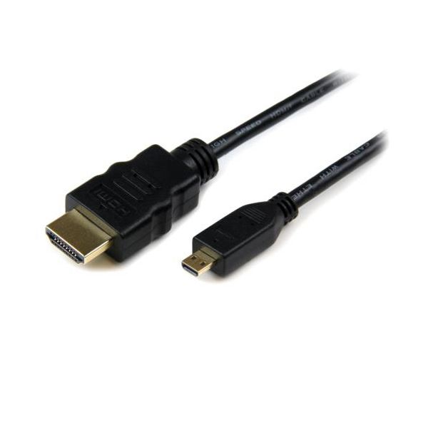 （まとめ） StarTech.com マイクロHDMI-HDMI1.4変換ケーブル 2m ブラック HDADMM2M 1本 【×3セット】 [21]