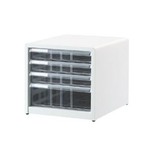 アバンテV2レターケース A4タテ 浅3+深1段 白[21]