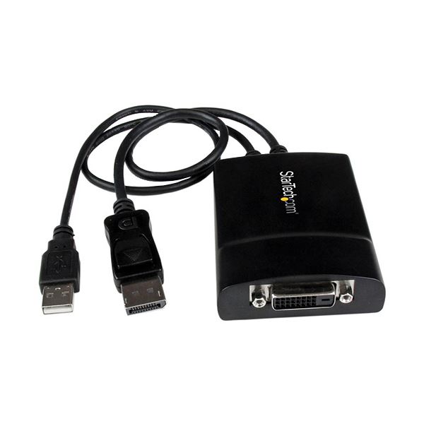 StarTech.com DisplayPort-DVIデュアル繋がり 活動的取り替えっこアダプター 37珊 雄／刃針2560×1600相応う 黒いこと DP2DVID2 1個 [21]