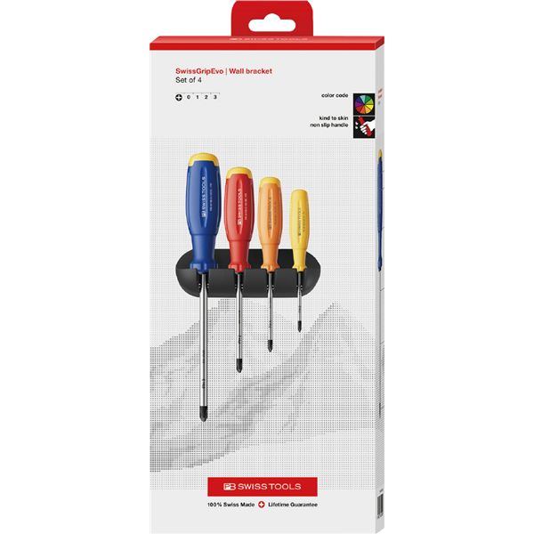 PB SWISS TOOLS ピービースイスツールズ 4本組 レインボーEVO ドライバーセット(BOX) 38242.HRBCBB 工具 ツール DIY 作業工具[21]