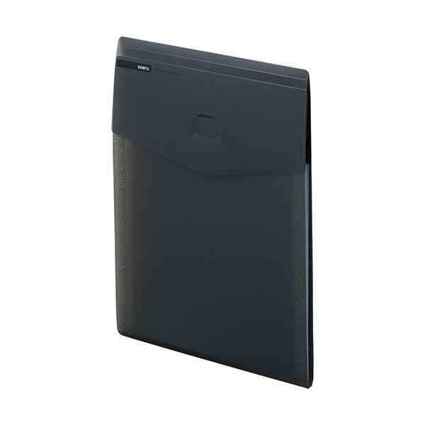 (まとめ）リヒトラブ soeruスリムドキュメントファイル（タテ型） A4 5ポケット スモークブラック A-8710-24 1冊【×30セット】[21]