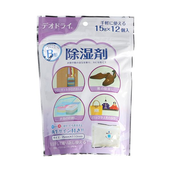 （まとめ） 豊田化工デオドライ 除湿剤 15g／個 1パック（12個） 【×5セット】 [21]