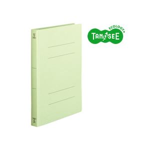 （まとめ）TANOSEE 木目細か整理保存用具 整理保存用具 2穴 ＜厚とじW＞A4タテ 250枚封じこめる 緑 10冊入×10風呂敷き包み[21]