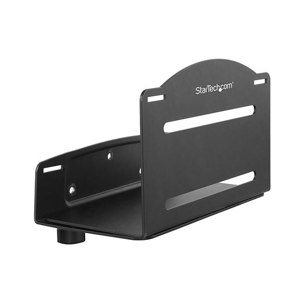 StarTech.com PCホルダー デスクトップパソコン用アジャスタブルホルダー 調整幅122-212mm 耐荷重10kgブラック CPUWALLMNT 1個[21]
