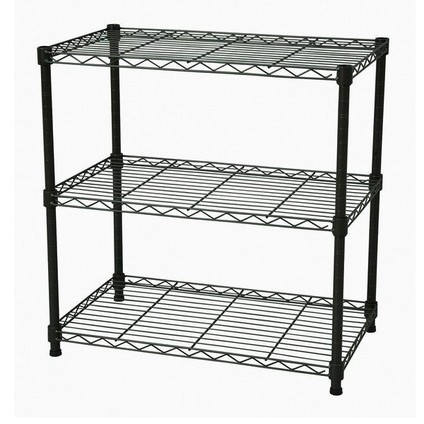 19Φスチールラックセット 幅約60×奥行35 3段 ブラウン 組立品【代引不可】[21]