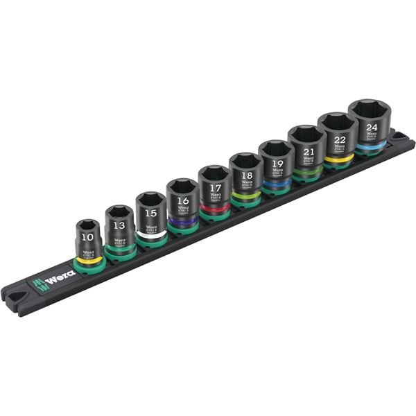 WERA ヴェラ 差込角 3/8SQ 磁石軌跡付 10点組 差しひびきソケット書き割り 005451 物の具 物の具 DIY 進め方物の具 物の具[21]