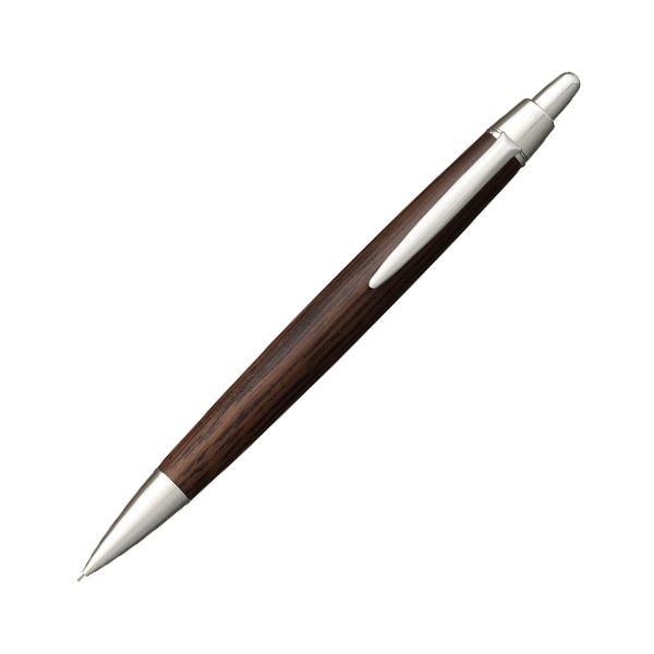 （まとめ） 三菱鉛筆シャープペンシル ピュアモルト 0.5粍 （軸色：オーク材白木・割り増し金・～版） M52005 1本 【×3書き割り】 [21]