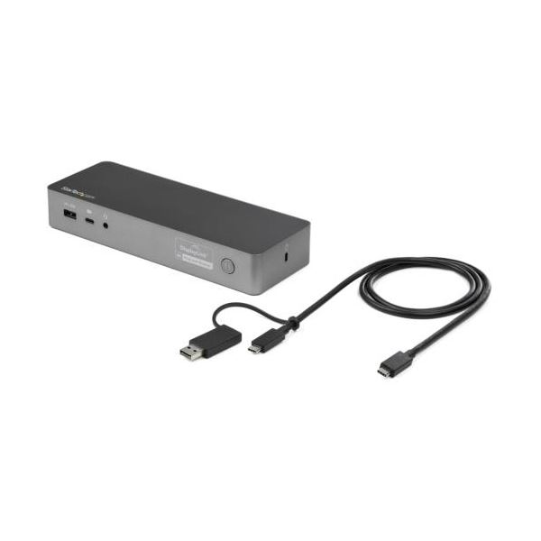 StarTech.com USB Type-C／USB 3.0相応う 縛ステイション 黒いこと＆あき場所薄墨色DK30C2DPPD 1台[21]
