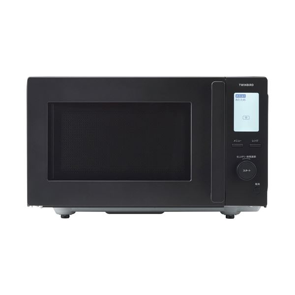 ツインバードセンサー付フラット電子レンジ 18L ブラック DR-F282B 1台[21]