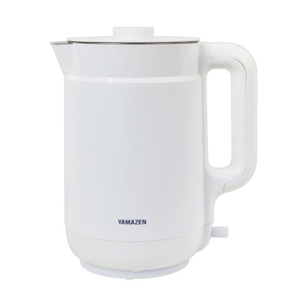 YAMAZEN電気ケトル 1.5L ホワイト YKPA-1215（W） 1台[21]