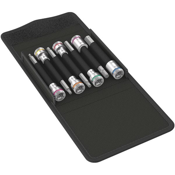 WERA ヴェラ 7個入 差込角3/8DR Hex-Plus ビットソケット 仕掛ける in大きさ 003181 手道具 物の具 DIY やり方手道具 御先棒[21]