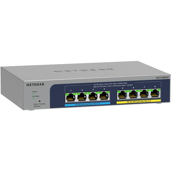 NETGEAR Inc. Ultra60 PoE++相応う (230W)1G/2.5Gマルチギガ8ポートアンマネージプラススイッチ MS108EUP-100JPS [21]