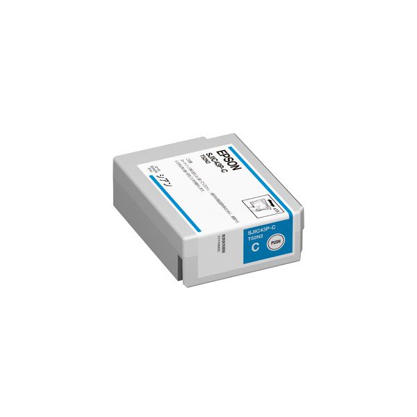 （まとめ） EPSON エプソン SJIC43P-C インキ薬莢 シアン（完全無欠品） 【×3仕掛ける】 [21]