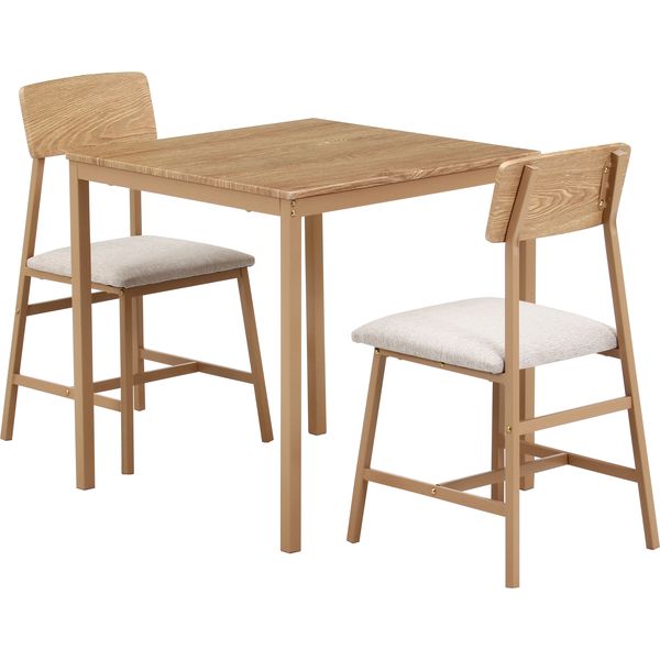 ダイニングセット3点 ベージュカラー 組立品【代引不可】 [21]