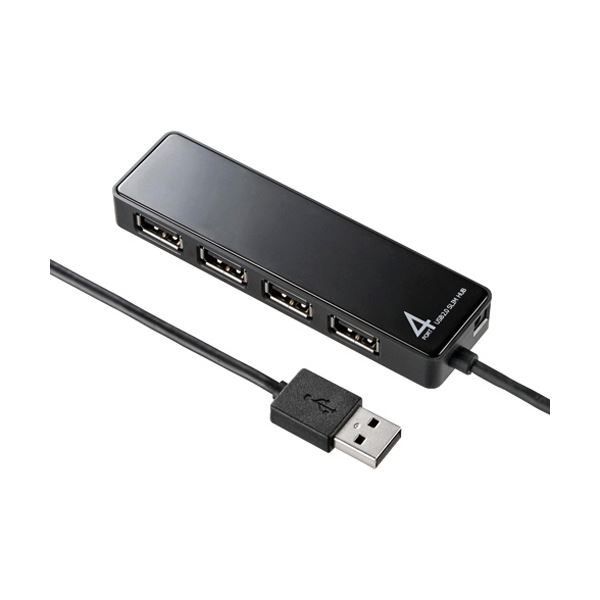（まとめ）サンワサプライ HDD繋ぎ合わせる相応う・面ジッパー付4界面USB2.0こしき(セルフ/2階建てバス力強さ) 黒いこと USB-HTV410BKN2 1個【×5仕掛ける】[21]