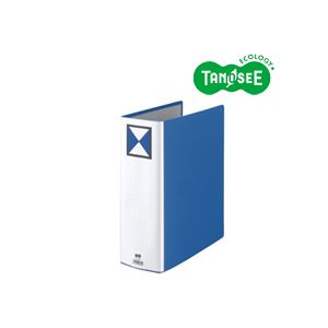 （まとめ）TANOSEE 両開きパイプ式ファイル A4タテ 90mmとじ 青 30冊[21]