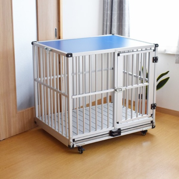 ドッグケージ 犬用品 アルミ製 アルペット AL-P76 移動可能 キャスター付き 受け皿付き ペット用品 ペットグッズ 組立品【代引不可】 [21]