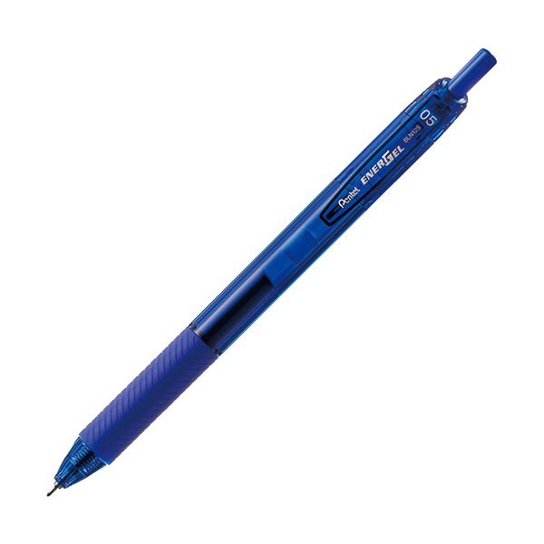（まとめ） ぺんてる ゲルインキボールペンエナージェルエス 0.5粍 青 BLN125-C 1書き割り（10本） 【×10書き割り】[21]