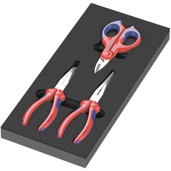 WERA ヴェラ 3点組 KNIPEX ペンチ・ハサミ書き割り フォームインサート付 150181 物の具 やり方物の具 物の具 DIY 御先棒[21]