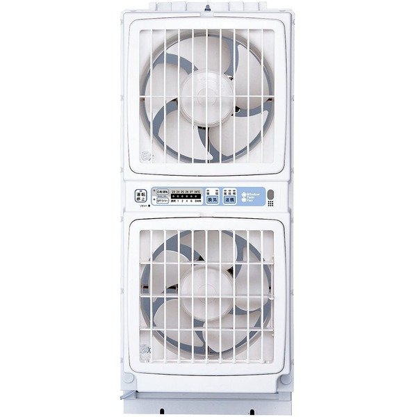 同時吸排形 窓用 ツインファン ミニリモコンタイプ 日本製 防虫フィルター付き 換気用 季節家電 タバコ臭対策 ペット臭対策 [21]