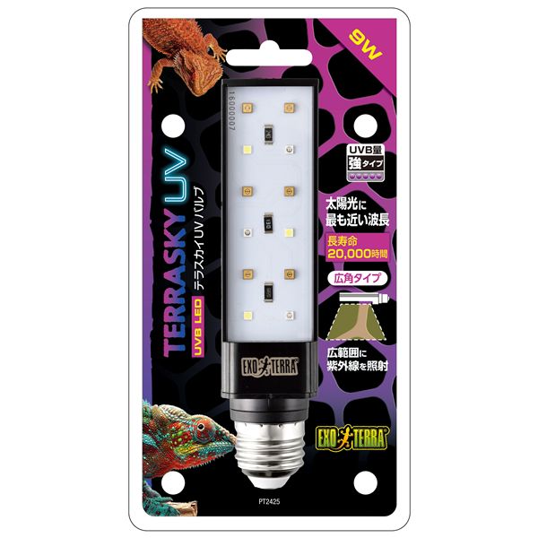 ジェックス テラスカイUV バルブ9W PT2425 爬虫類・両生類用品【代引不可】[21]｜家具・インテリア雑貨　カグール