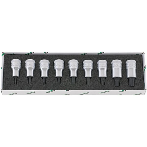 STAHLWILLE スタビレー 9点入 1/2SQ ヘクスローブビットソケットセット 全長308粍 54TX/9 物の具 物の具 DIY やり方物の具[21]