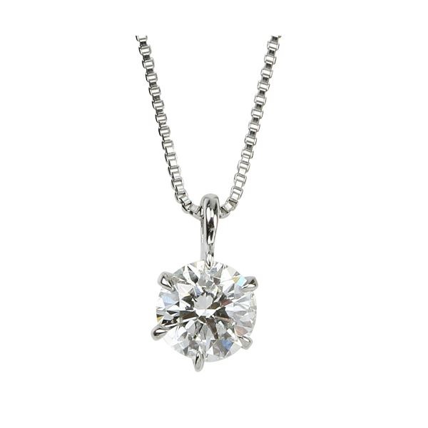 ダイヤモンドペンダント/ネックレス プラチナ Pt900 0.5ct ダイヤネックレス 一粒 6本爪 Hカラー SI2クラス Good 0.5カラット 鑑定書付き[21]｜家具・インテリア雑貨　カグール