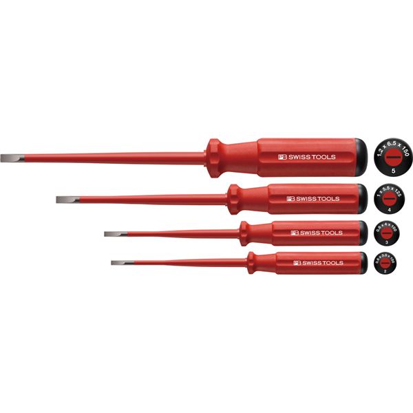 PB SWISS TOOLS ピービースイスツールズ 4本組 スイスグリップクラシックハンドルタイプ か細い手持ち部分手合い 縁切りさっ引く１番ウッド仕掛ける 先っちょか細いつら構え 5538.SL[21]