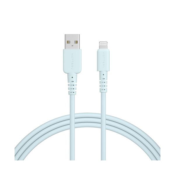 （まとめ） オウルテックMOTTERU A to Lightning ケイ素樹脂有線テレビ 黒色火薬青色 2m MOT-SCBALG200-BL 1本 【×3仕掛ける】 [21]