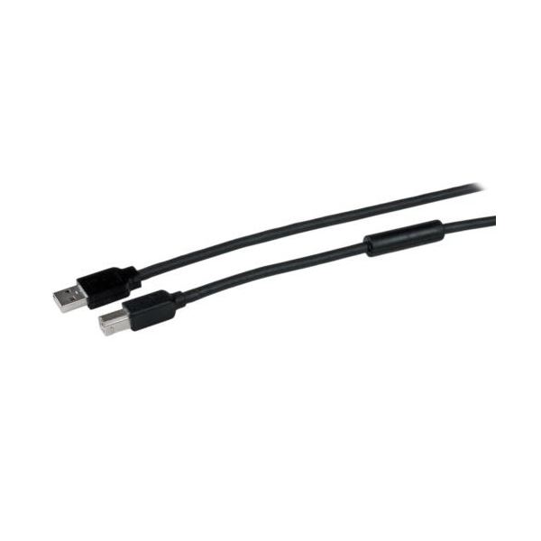 StarTech.com USB2.0 アクティブリピーターケーブル 15m A手合い（雄）-B手合い（雄） 黒いことUSB2HAB50AC 1本[21]