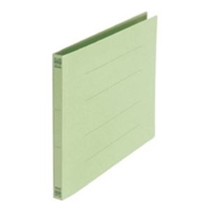 (業務用5セット) プラス フラットファイル/紙バインダー 【A4/2穴 10冊入り】 ヨコ型 No.022N グリーン(緑) [21]