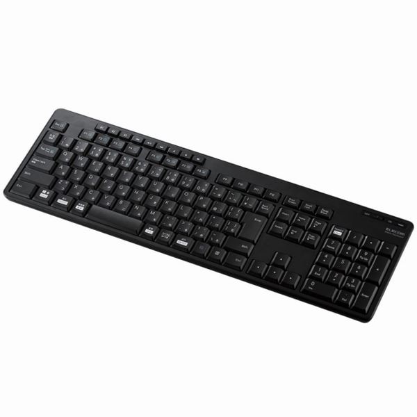 エレコム フルキーボード/Bluetooth/静音設計/抗菌/ブラック TK-FBM118SKBK [21]