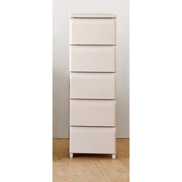 チェスト 収納家具 〔M5段 ベージュ〕 タンス 工具不要 簡単組み立て ROOM＆HOME デイリー 組立式 引き出し[21]